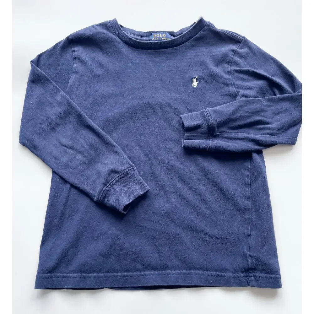 Polo Ralph Lauren Navy Blue Long Sleeve T-shirt Size 6